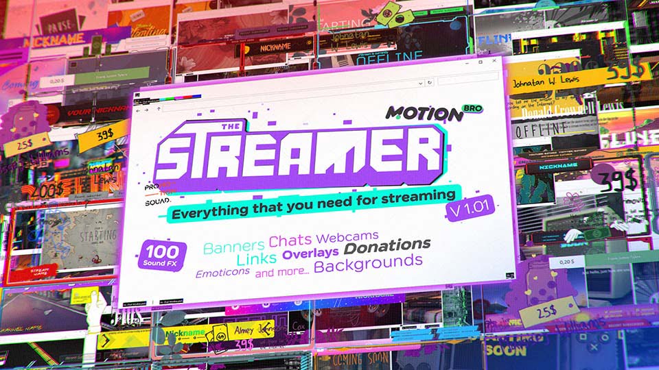 The Streamer – Web – Twitch –  – for After Effects – Motion Bro
